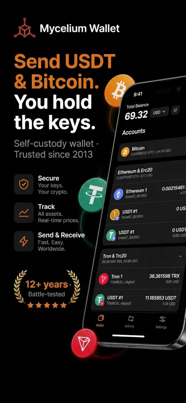 Screenshot #1 pour Mycelium Wallet
