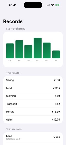 Expenses Housekeeper screenshot