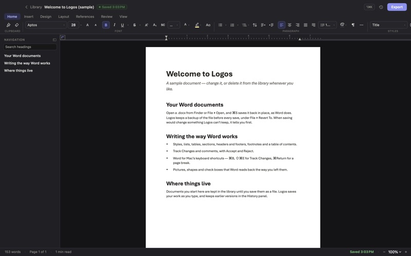Logos – Word Processor screenshot 2
