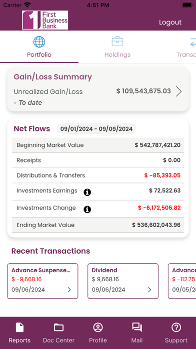 First Business Bank - Wealth Screenshot
