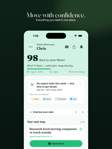 MuveMe: Moving Planner iPad screenshot