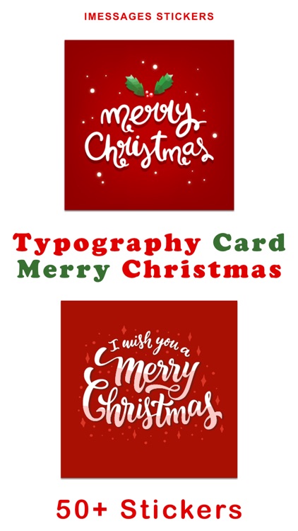 Typography Card MerryChristmas