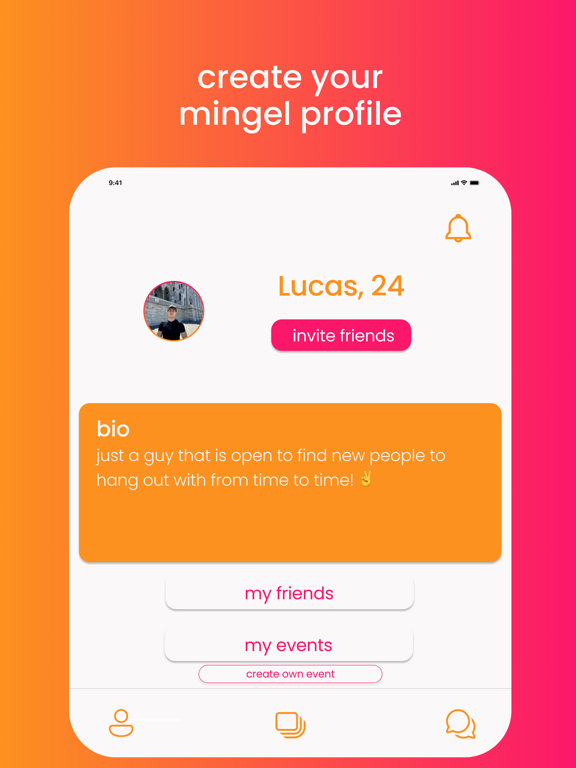 Screenshot #6 pour mingel: friends & events app