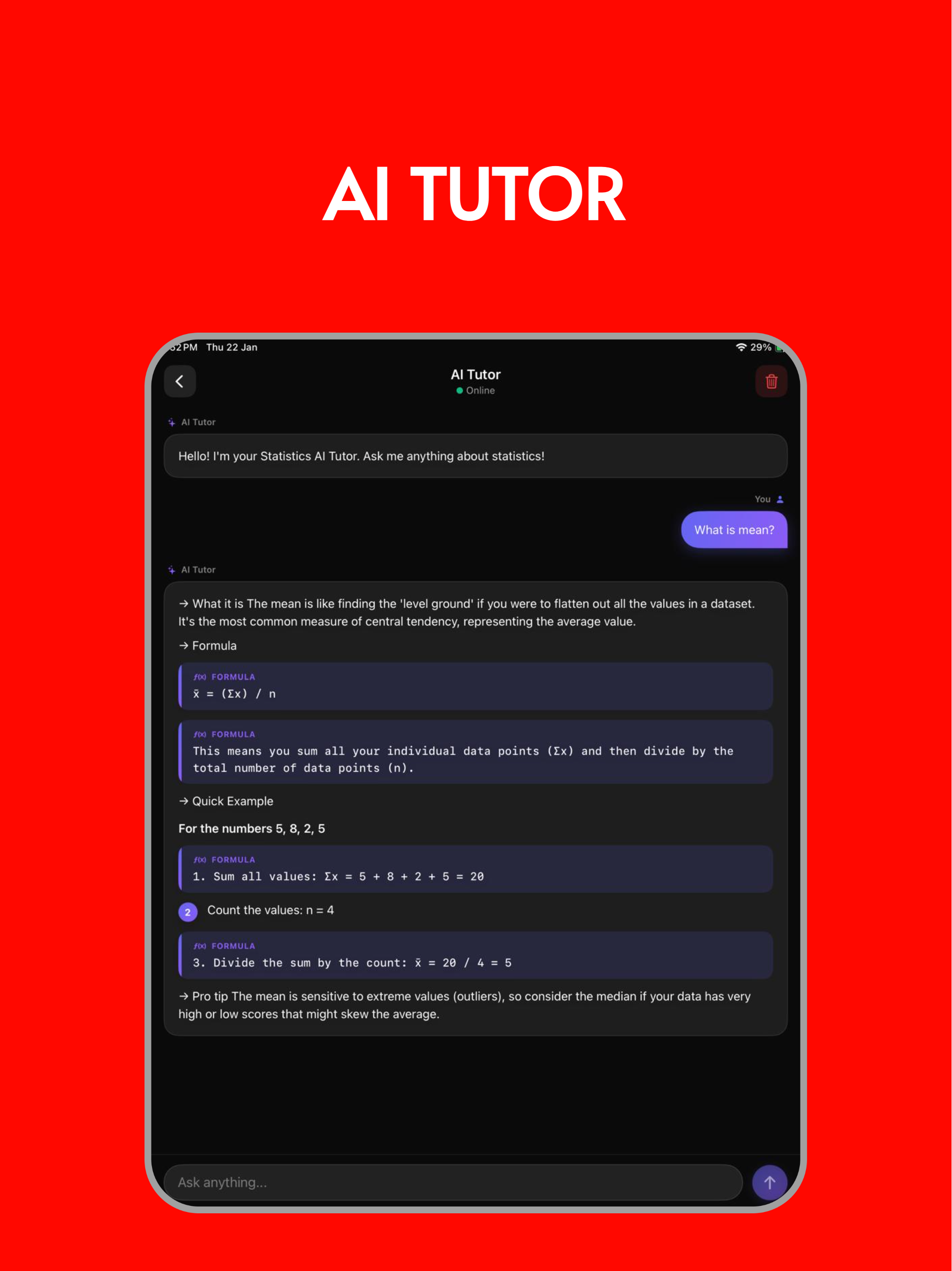 Statistics AI: Scan & Solve