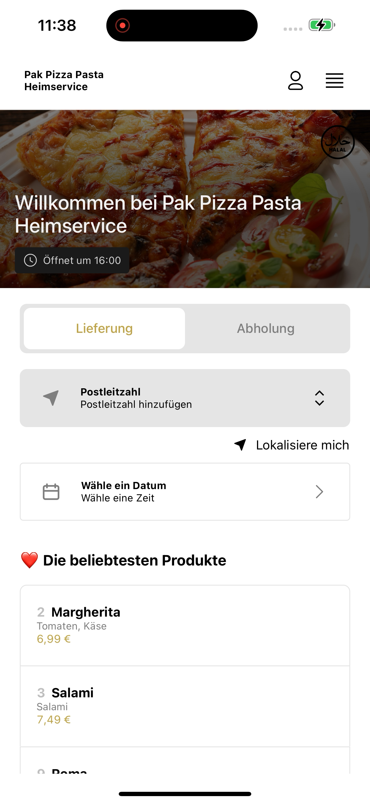 Pak Pizza Pasta Heimservice screenshot 3
