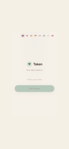Taken - a daily log screenshot