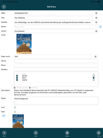 myBibliothek iPad screenshot