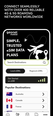 Geonet Mobile eSIM screenshot