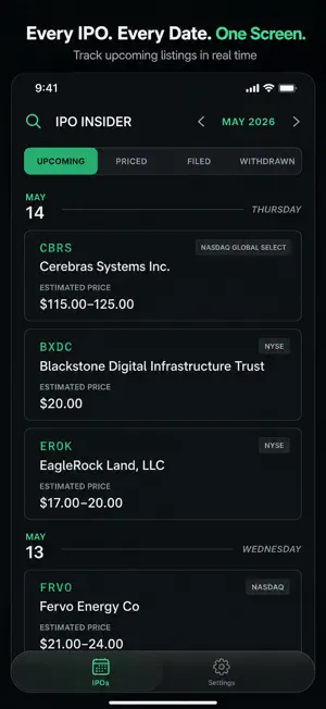 IPO Stocks Calendar screenshot 1