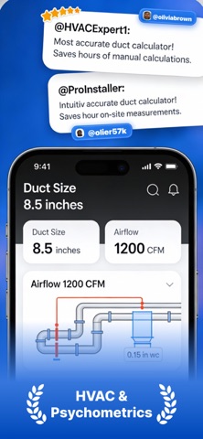Duct Calculator - DuctCalc iPhone screenshot