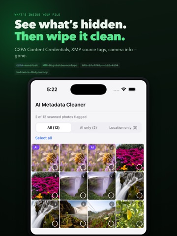 TagWipe: AI Metadata Cleaner iPad screenshot