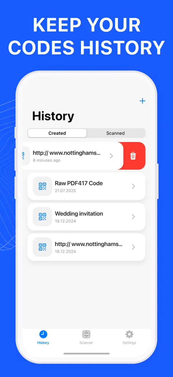 #4. QR & Barcode Reader: Red Code (iOS) Ved: Otmar Hiller