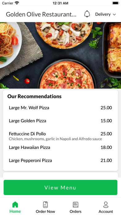 Golden Olive Restaurant Screenshot