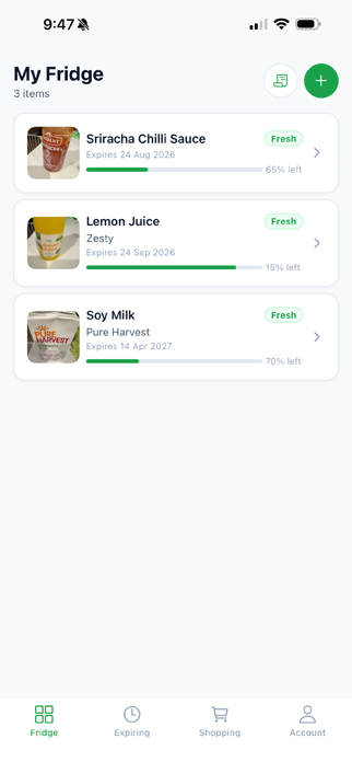 Schmapps Food Tracker Screenshot 1 of 3