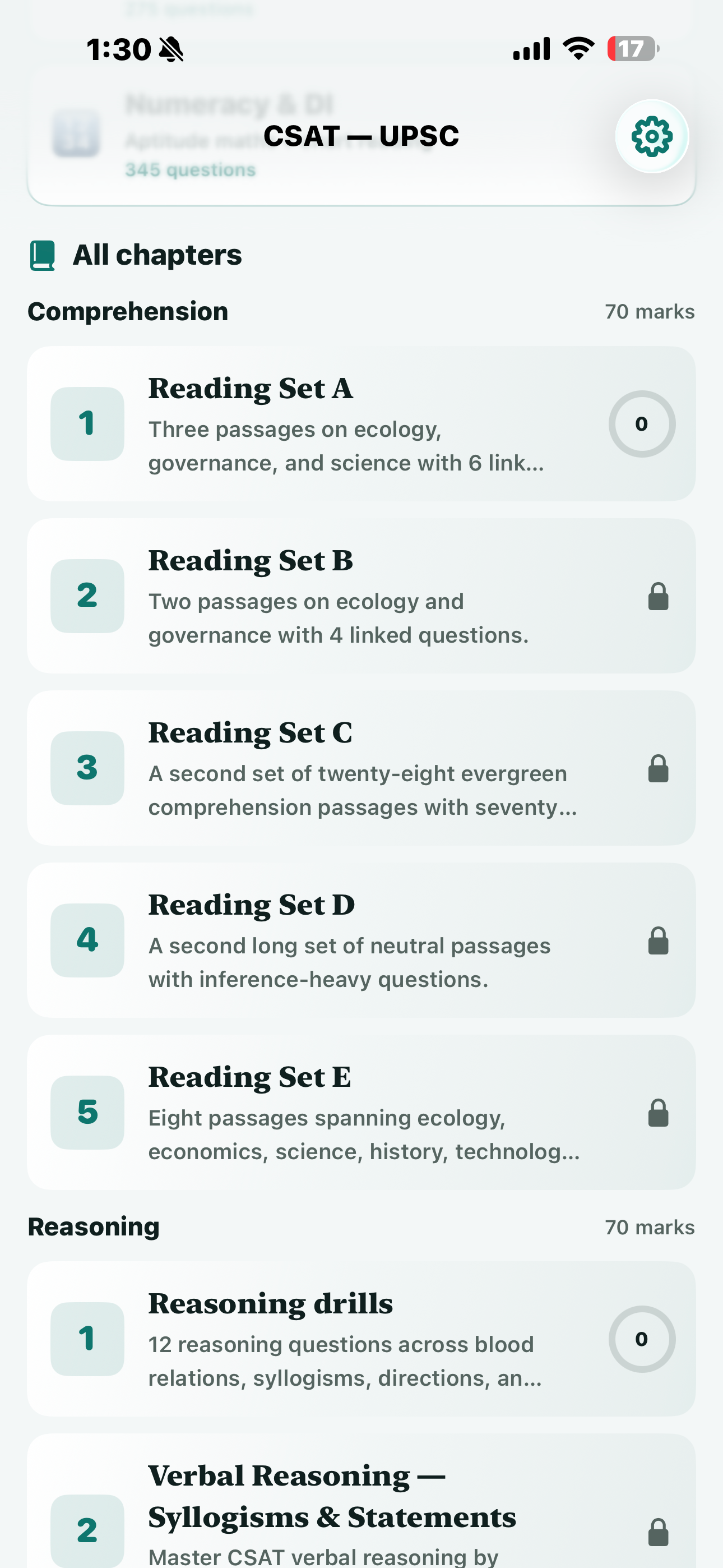UPSC CSAT Prelims II Quiz screenshot 4