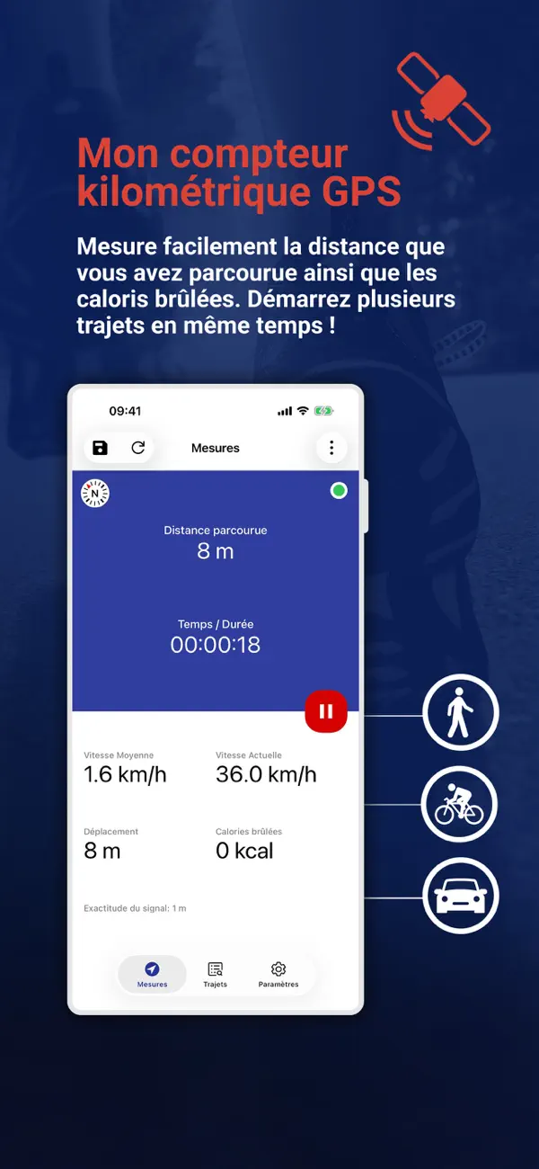 Screenshot #1 pour Odomètre GPS ·