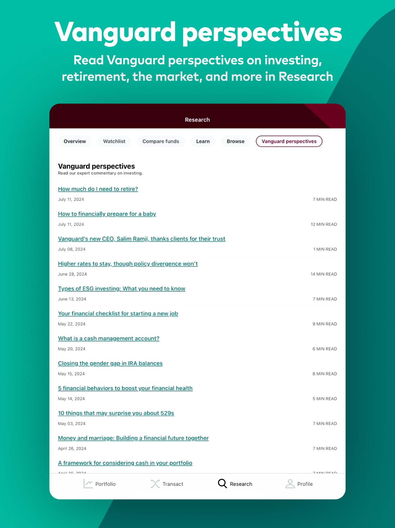 Vanguard: Save, Invest, Retire screenshot 6