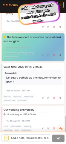Mmmemo screenshot