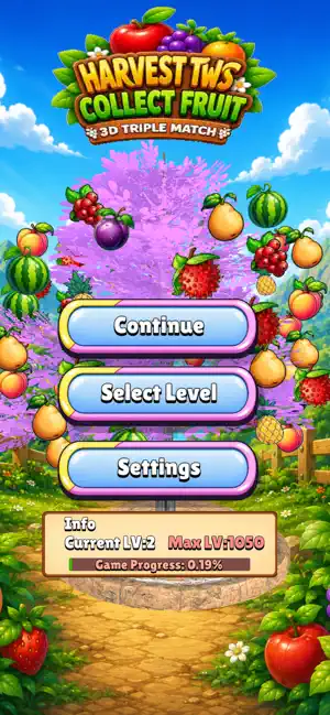 Harvest Twist: Fruit Match 3D screenshot 1