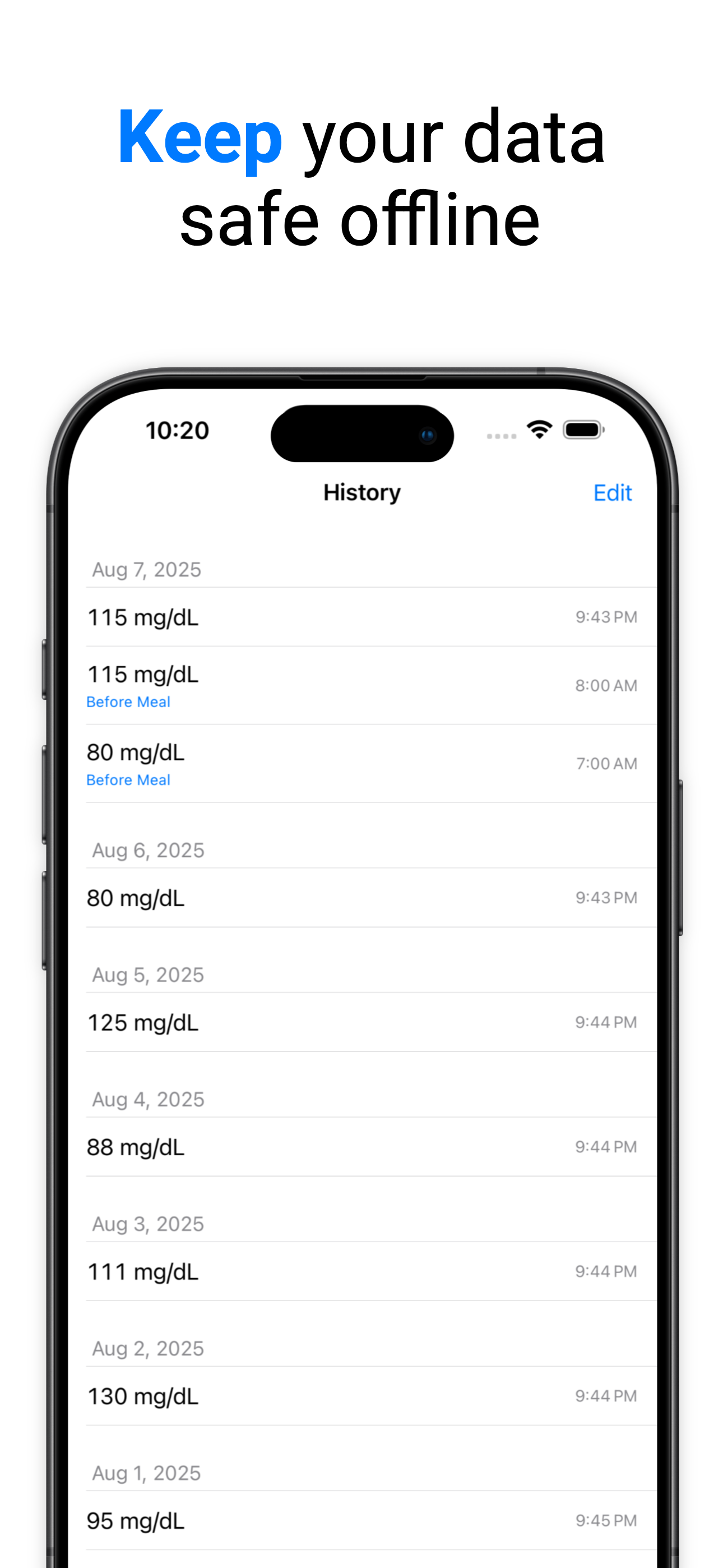 Blood Sugar Tracker – Glucose screenshot 4