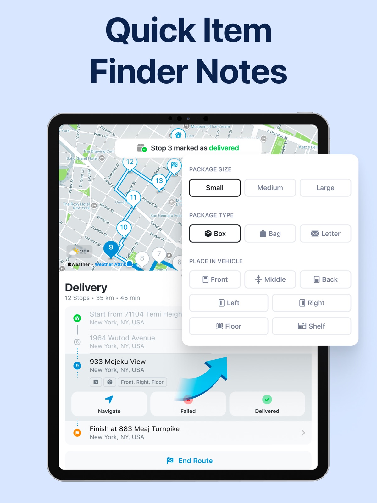 enRoute Delivery Route Planner ipad screenshot 4