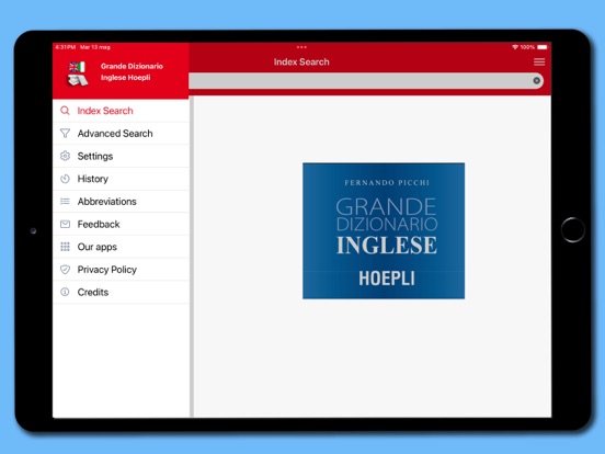 Hoepli English Dictionary iPad screenshot