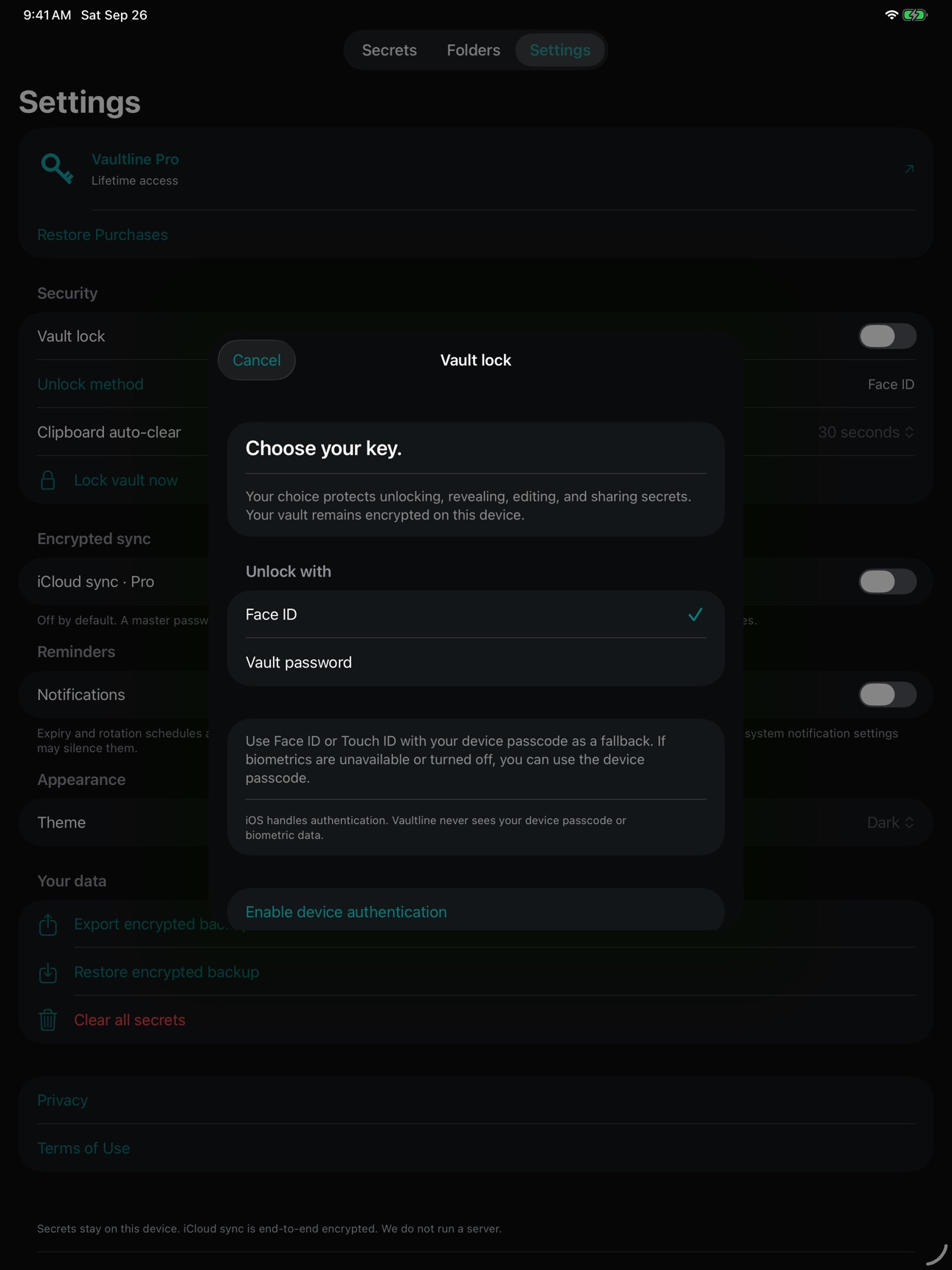 Screenshot 10 of Vaultline: Secrets Vault