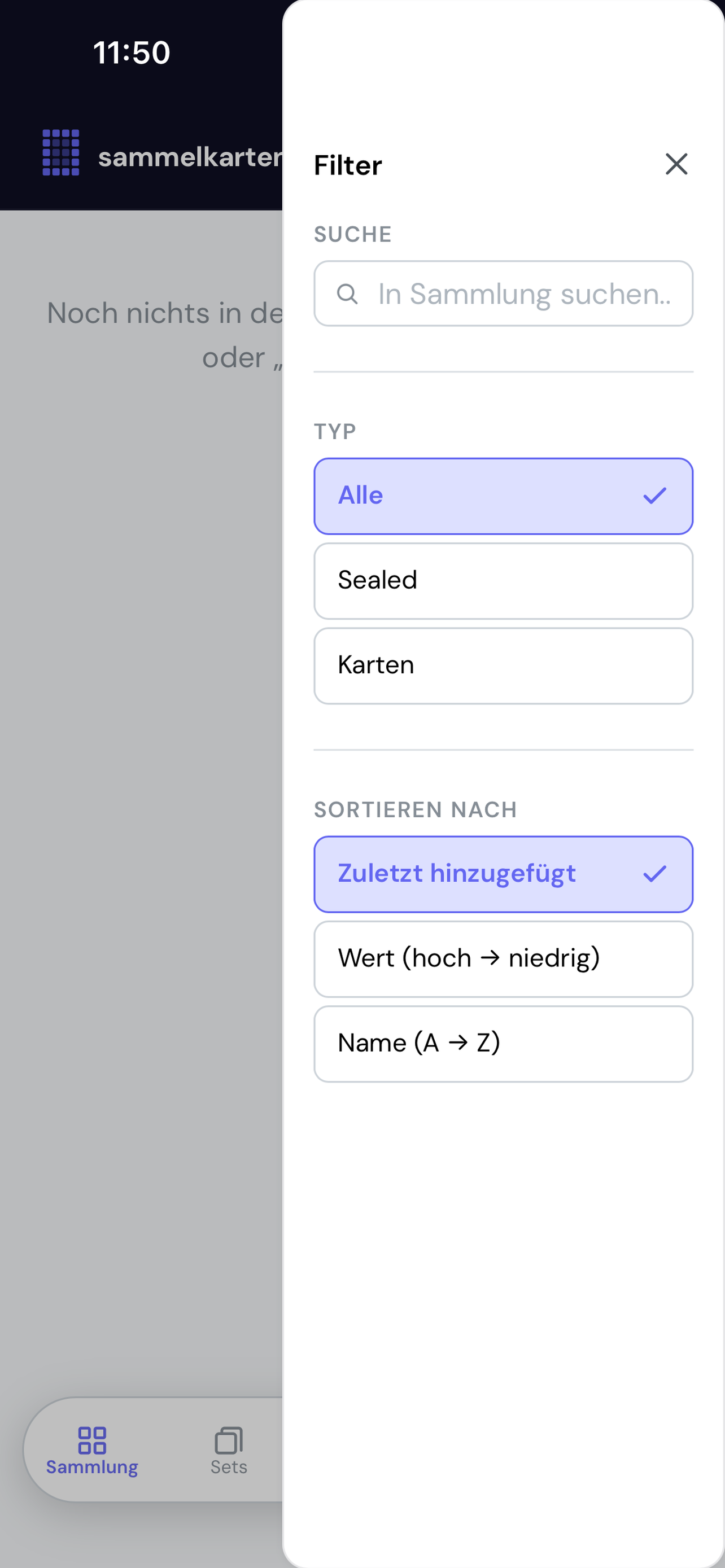 Sammelkartenwelt screenshot 2