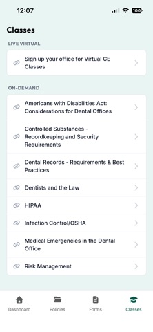 DOC4NE Dental Compliance iPhone screenshot