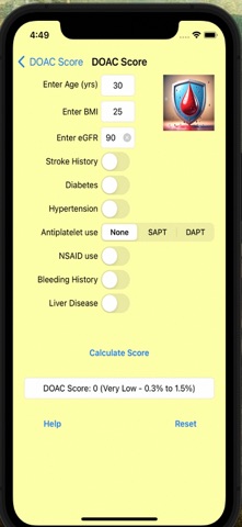 DOACScore screenshot