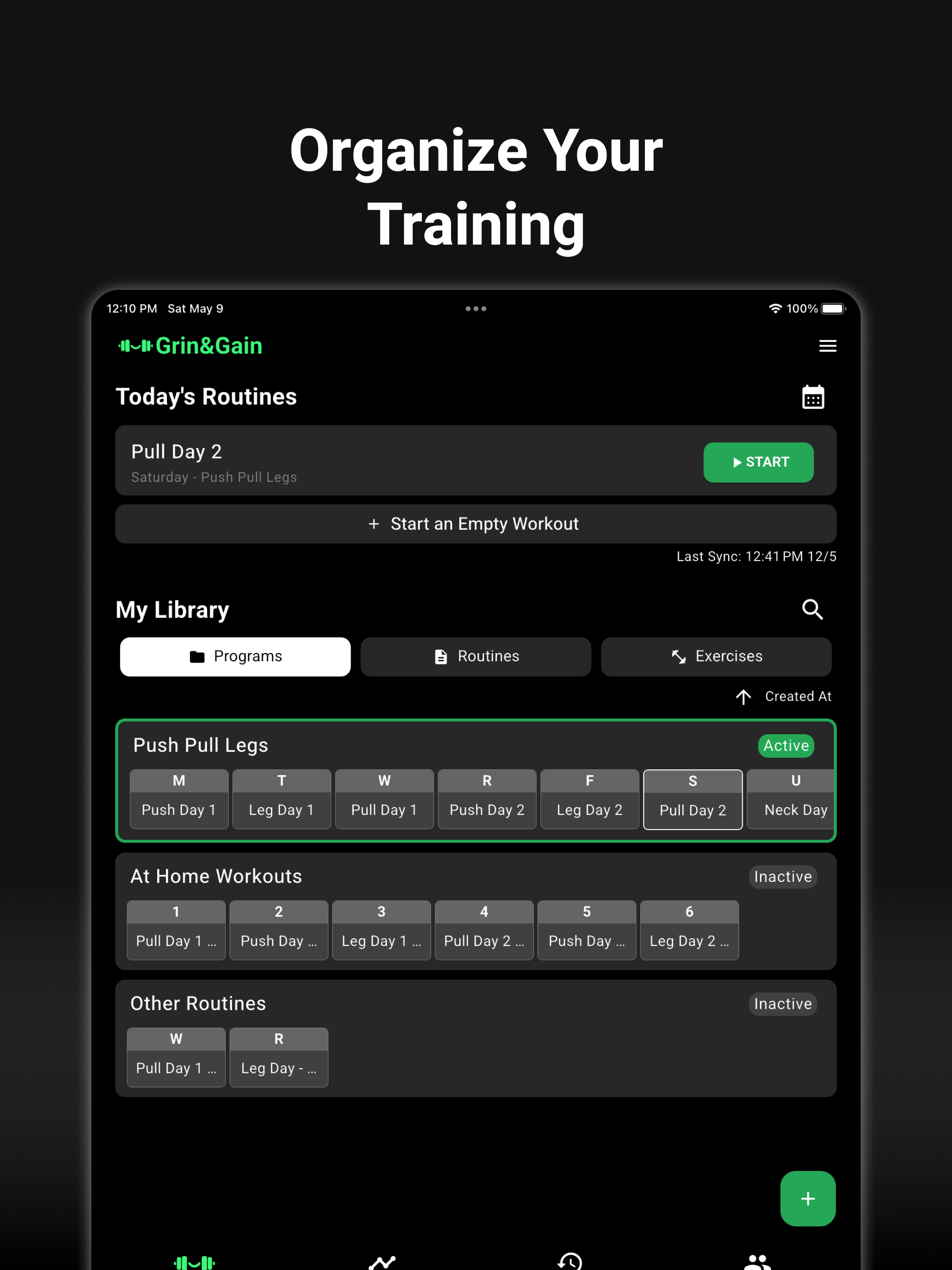 Grin&Gain: Gym Workout Tracker