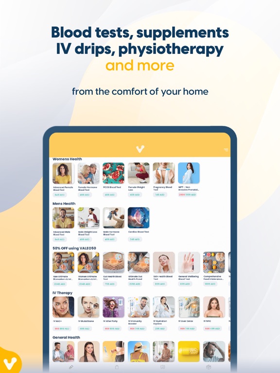 Valeo Health: At-home Wellness iPad screenshot 6 - Health & Fitness app