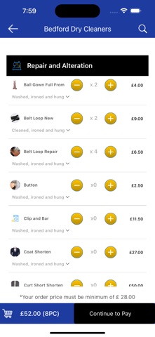 Bedford Dry Cleaners screenshot