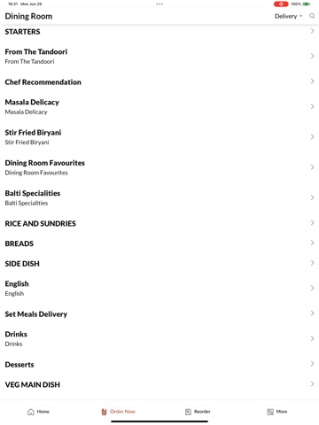 Dining Room iPad screenshot