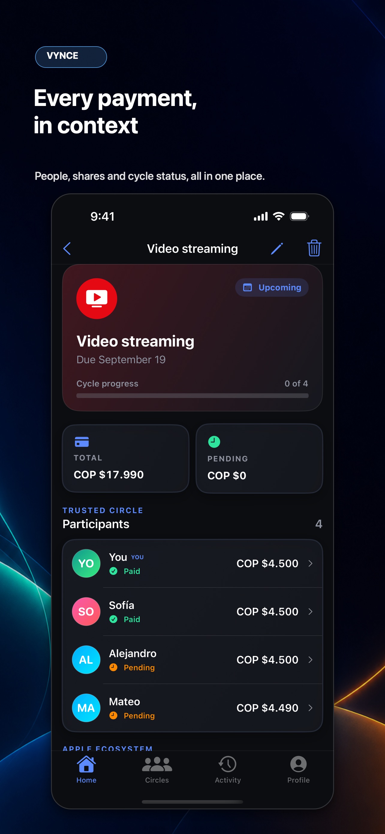Screenshot 4 of Vynce: Shared Expenses