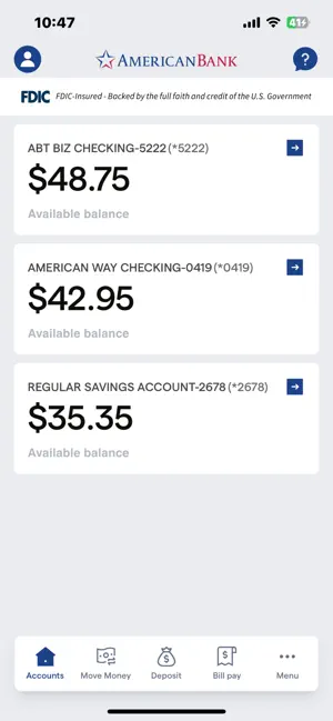 American Bank USA screenshot 2