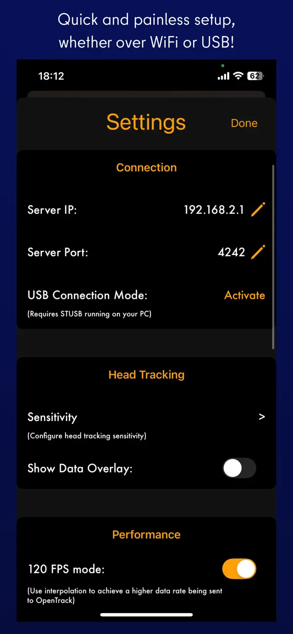 Screenshot #3 pour SmoothTrack: Head Tracker