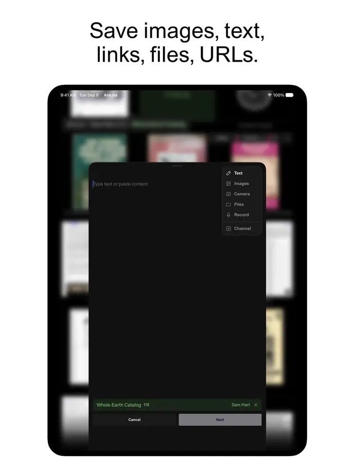 Are.na iPad screenshot 4