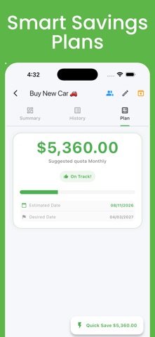 Finan360: Savings & Goals iPhone screenshot