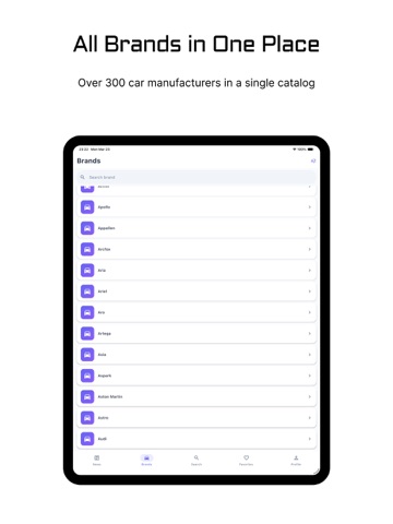 Car Catalog - find your drive iPad screenshot
