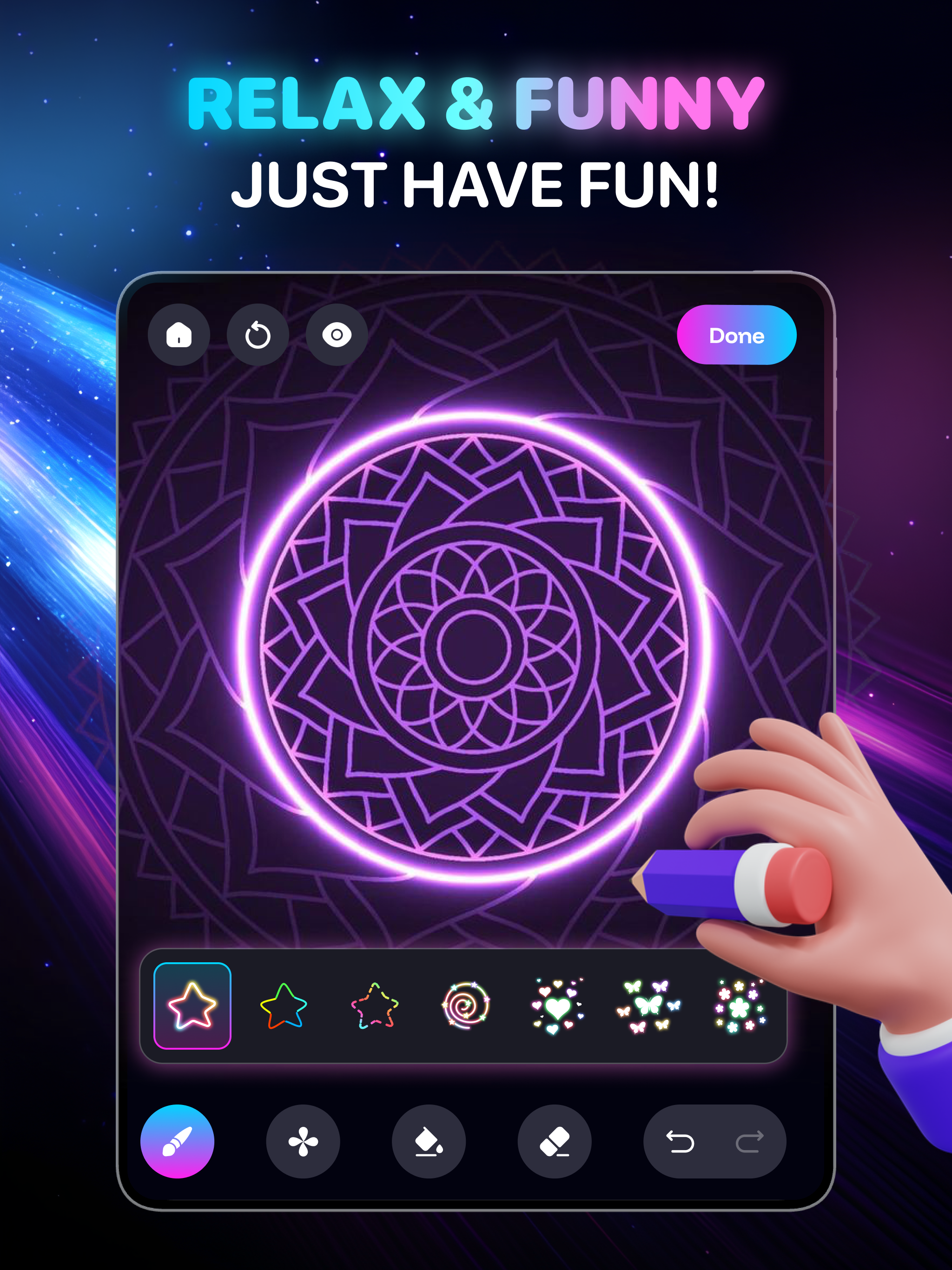 Doodle Glow Art - Neon Drawing