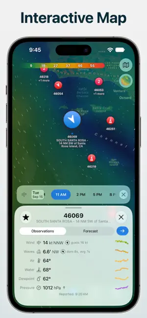 BuoyPro: NOAA Buoy Weather screenshot 1