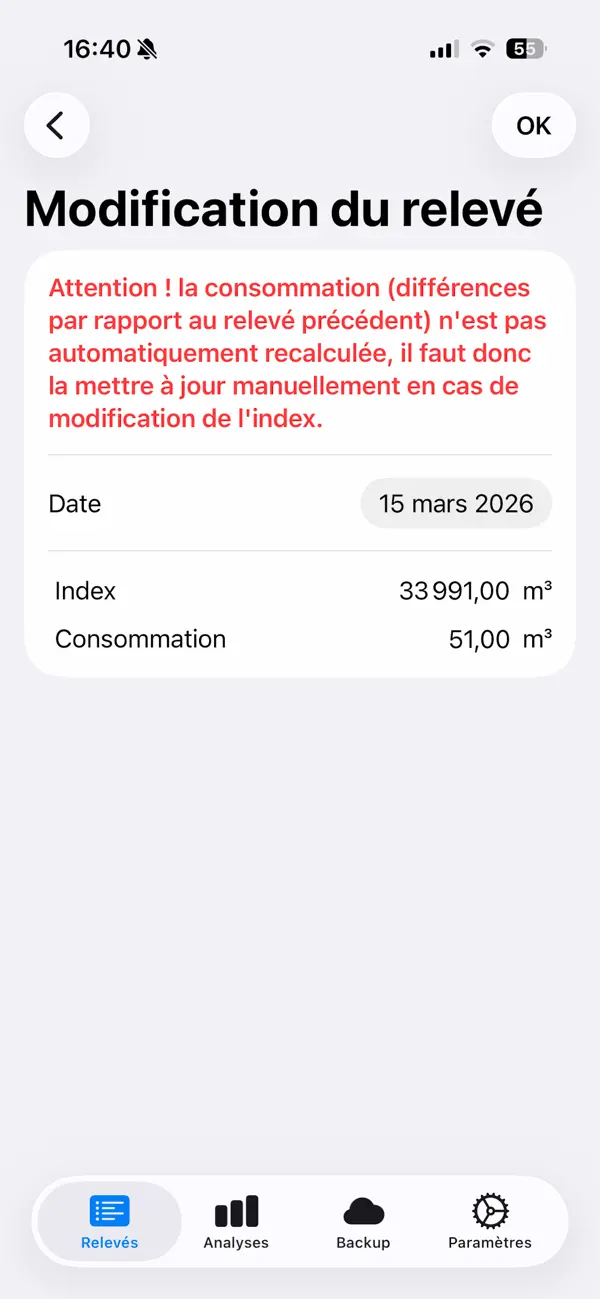 Screenshot #3 pour Compteur gaz