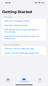RoleTine: App Screen Time Tool screenshot