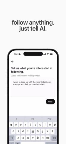 A01: Your Personal News Agent iPhone screenshot