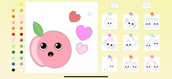 Ellou - 水果填色画本 - 宝宝孩子魔法涂色游戏 screenshot 2