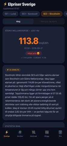 Aktuella Elpriser Screenshot 1 of 5