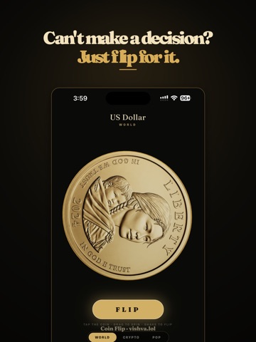 Coin Flip 3D: Heads or Tails iPad screenshot