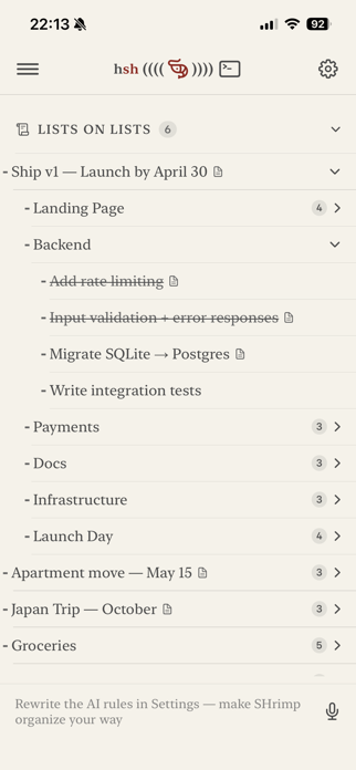 SHrimp - AI Task Manager Screenshot 4 of 6