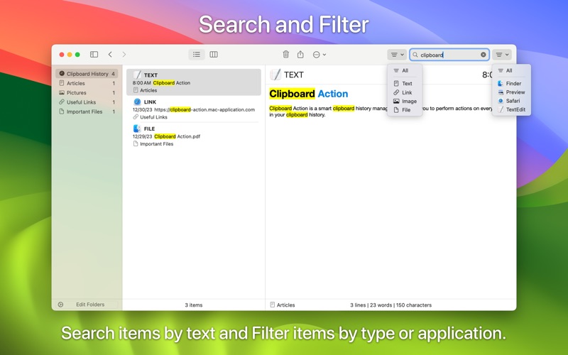 Screenshot #4 for Clipboard Action